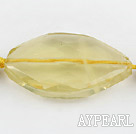 Citrine Gemstone Beads, Yellow, 8*25*40mm faceted horse eye shape,Sold per 15.75-inch strands