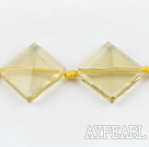 Citrine Gemstone Beads, Yellow, 8*26*26mm opposite angels,Sold per 15.75-inch strands