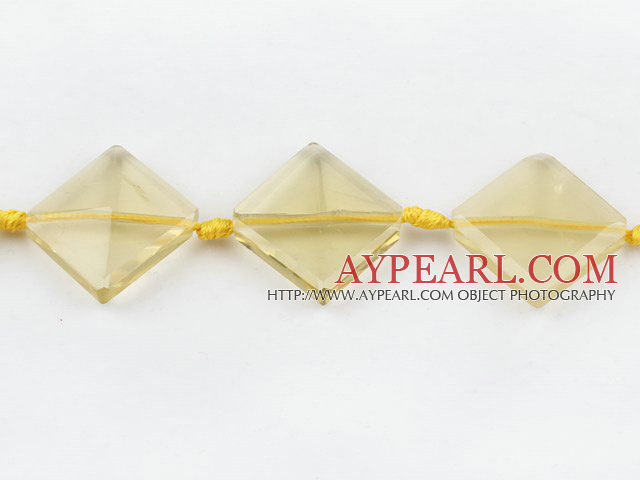 Citrine Gemstone Beads, Yellow, 8*26*26mm opposite angels,Sold per 15.75-inch strands