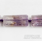 Amethyst Gemstone Beads, Purple, 8*22*40mm natural rectangle,Sold per 15.75-inch strands