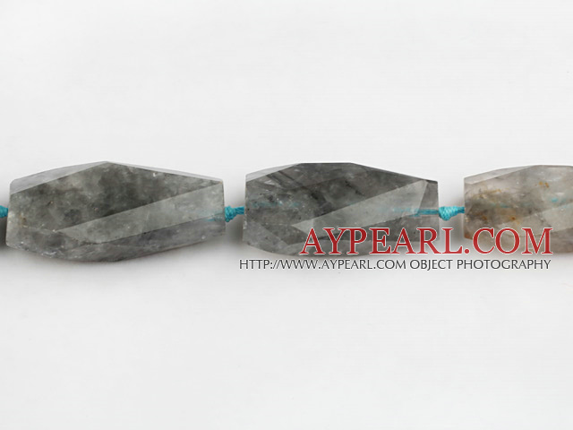 Agate Gemstone Beads, 14*18*40mm faceted mist,Sold per 16.54-inch strands