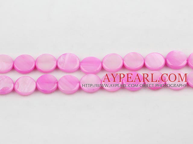 Shell Beads, Light Purplish Red, 10mm dyed round,Sold per 14.96-inch strand