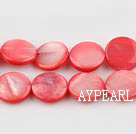 Shell Beads, Watermelon Red, 10mm dyed round,Sold per 14.96-inch strand