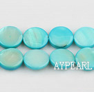 Shell Beads, Turquoise Blue Color, 10mm dyed round,Sold per 14.96-inch strand