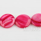 Shell Beads, Red, 20mm dyed round, Sold per 15-inch strand