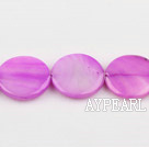 Shell Beads, Purplish Red, 20mm dyed round, Sold per 15-inch strand