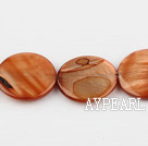 Shell Beads, Dark Amber Color, 20mm dyed round, Sold per 15-inch strand