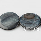 Shell Beads, Black, 30mm dyed round, Sold per 15-inch strand