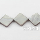 Shell Beads, Gray, 15*15mm dyed opposite angles , Sold per 15-inch strand