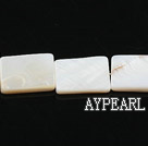 Shell Beads, White, 3*15*20mm dyed rectangle, Sold per 15-inch strand
