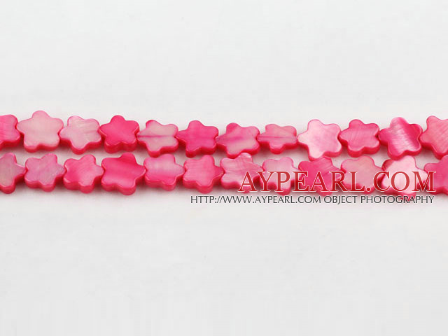 Shell Beads, Purplish Red, 3*10mm dyed quincunx, Sold per 15-inch strand