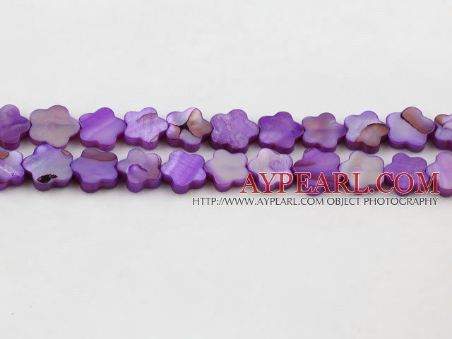 Shell Beads, Violet, 3*10mm dyed quincunx, Sold per 15-inch strand