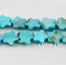 Shell Beads, Turquoise Blue Color, 3*10mm dyed quincunx, Sold per 15-inch strand