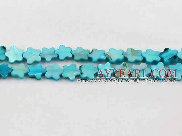Shell Beads, Turquoise Blue Color, 3*10mm dyed quincunx, Sold per 15-inch strand