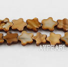 Shell Beads, Brown, 3*10mm dyed quincunx, Sold per 15-inch strand