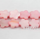 Shell Beads, Pink, 3*12mm dyed quincunx, Sold per 15-inch strand