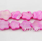 Shell Beads, Purplish Red, 3*12mm dyed quincunx, Sold per 15-inch strand