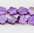 Shell Beads, Purple, 3*12mm dyed quincunx, Sold per 15-inch strand