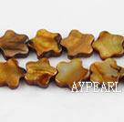 Shell Beads, Brown, 3*12mm dyed quincunx, Sold per 15-inch strand