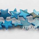 Shell Beads, Blue, 3*12mm dyed starfish, Sold per 15-inch strand