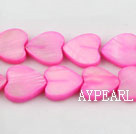 Shell Beads, Purplish Red, 3*12mm dyed heart shape, Sold per 15-inch strand