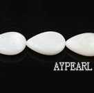 Shell Beads, White, 5*10*14mm dyed drope shape, Sold per 15.4-inch strand