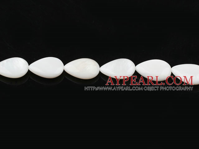 Shell Beads, White, 5*10*14mm dyed drope shape, Sold per 15.4-inch strand