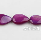 Shell Beads, Purplish Red, 5*10*14mm dyed drope shape, Sold per 15.4-inch strand