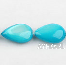 Shell Beads, Turquoise Blue Color, 5*10*14mm dyed drope shape, Sold per 15.4-inch strand