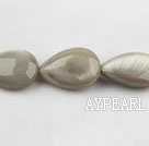 Shell Beads, Light Gray, 5*10*14mm dyed drope shape, Sold per 15.4-inch strand