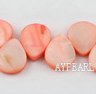 Shell Beads, Light Watermelon Red, 12*18mm dyed drope shape, Sold per 15.7-inch strand