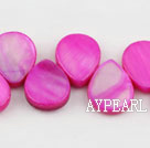 Shell Beads, Purplish Red, 12*18mm dyed drope shape, Sold per 15.7-inch strand