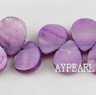 Shell Beads, Violet Color, 12*18mm dyed drope shape, Sold per 15.7-inch strand
