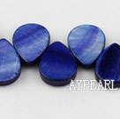 Shell Beads, Sapphire Blue, 12*18mm dyed drope shape, Sold per 15.7-inch strand