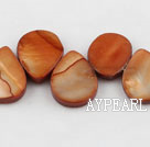 Shell Beads, Brown, 12*18mm dyed drope shape, Sold per 15.7-inch strand