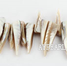 Shell Beads, Oyster White, 5*8*35mm long tooth, Sold per 15-inch strand