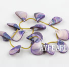 Shell Beads, Purple, 20*30mm dyed drop shape, Sold per 15.7-inch strand