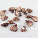 Shell Beads, Brown, 20*30mm dyed drop shape, Sold per 15.7-inch strand