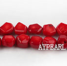 coral beads,7*10*12mm baroque,red,Grade A,about 21 strands/kg