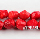 coral beads,14mm cube,red,Grade A,about 10 strands/kg