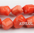 coral beads,14mm cube,jacinth,Grade A,about 7 strands/kg