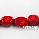 coral beads,10*13*16mm egg,red,Grade A,about 11 strands/kg