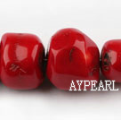 coral beads,20*25mm baroque,red,Grade AB,about 3 strands/kg