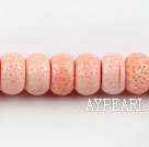 sponge coral beads,9*14mm abacus,peach,about 7 strands/kg