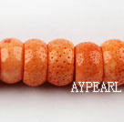 sponge coral beads,11*19mm abacus,orange,about 4 strands/kg