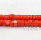coral beads,6*8mm baroque,jacinth,Grade A,about 59 strands/kg