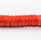 coral beads,6*8mm baroque,scarlet,Grade A,about 59 strands/kg