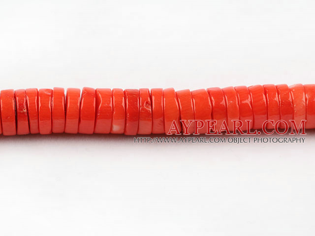 coral beads,6*8mm baroque,scarlet,Grade A,about 59 strands/kg