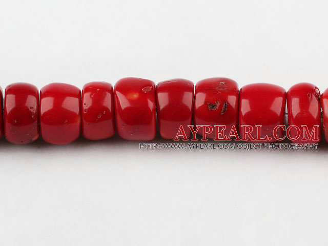 coral beads,10*15*18mm drum,red,about 3 strands/kg