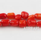 coral beads,6*8mm ,red,about 20 strands/kg